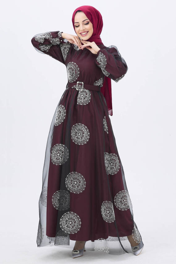 Abiye Bordo - 11175 - 3