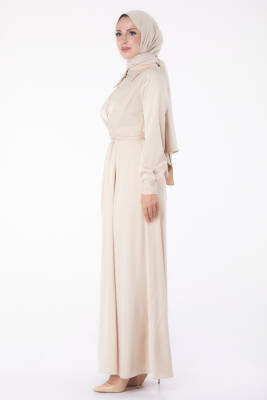 Abiye Elbise Bej - 26194 - 4