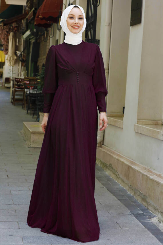Abiye Elbise Bordo - 11003 - 1