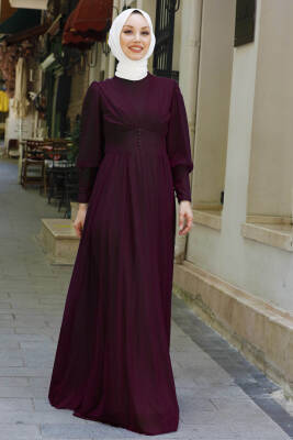 Abiye Elbise Bordo - 11003 - 2