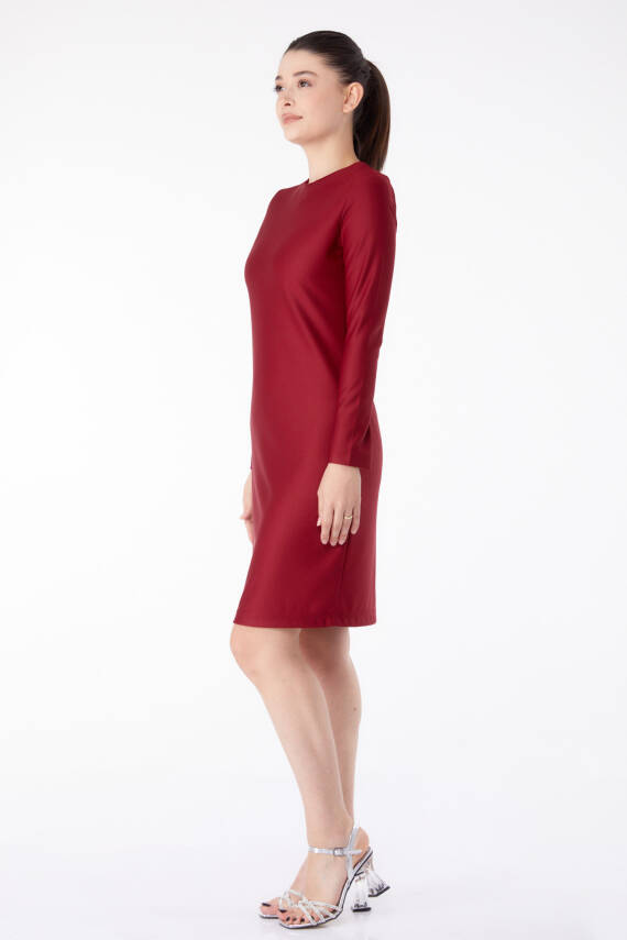 Abiye Elbise Bordo - 13188 - 4