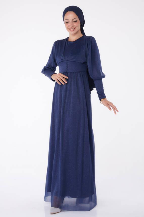 Abiye Elbise Lacivert - 11003 - 1
