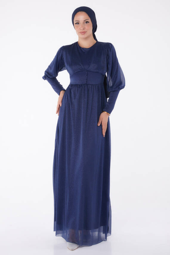 Abiye Elbise Lacivert - 11003 - 2