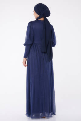 Abiye Elbise Lacivert - 11003 - 5