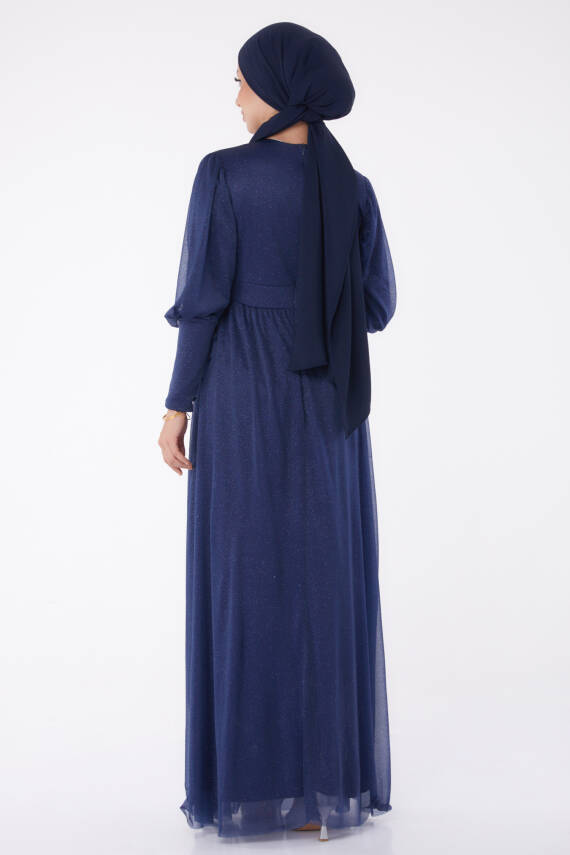 Abiye Elbise Lacivert - 11003 - 5