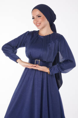 Abiye Elbise Lacivert - 11005 - 3