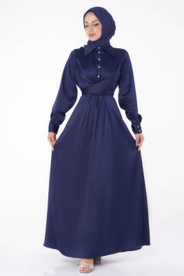 Abiye Elbise Lacivert - 26194 - 2