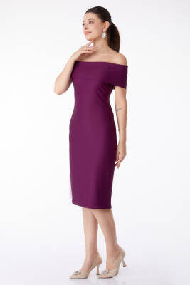 Abiye Elbise Mor - 13187 - 4