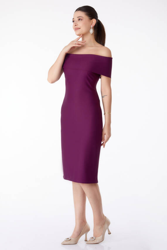 Abiye Elbise Mor - 13187 - 4