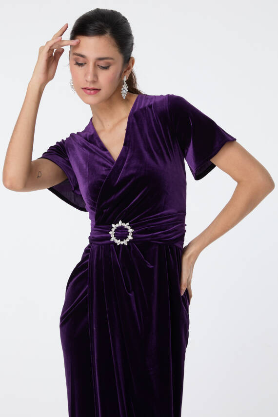 Abiye Elbise Mor - 23558 - 2