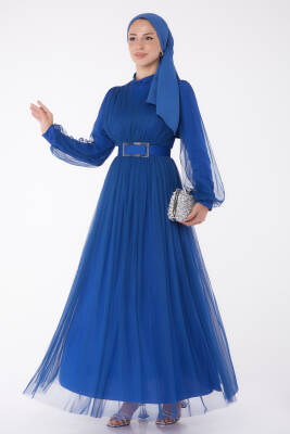 Abiye Elbise Saks - 26083 