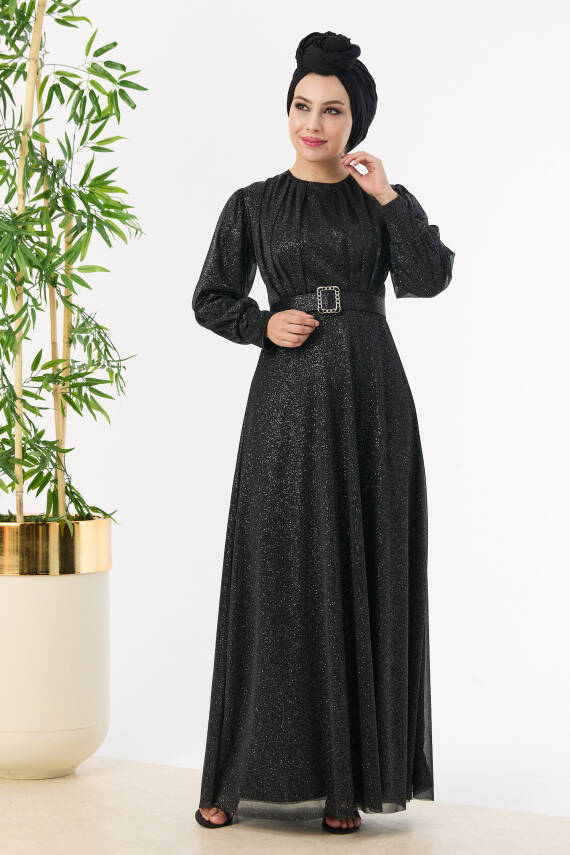 Abiye Elbise Siyah - 11005 - 4