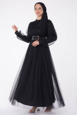 Abiye Elbise Siyah - 26083 - 1