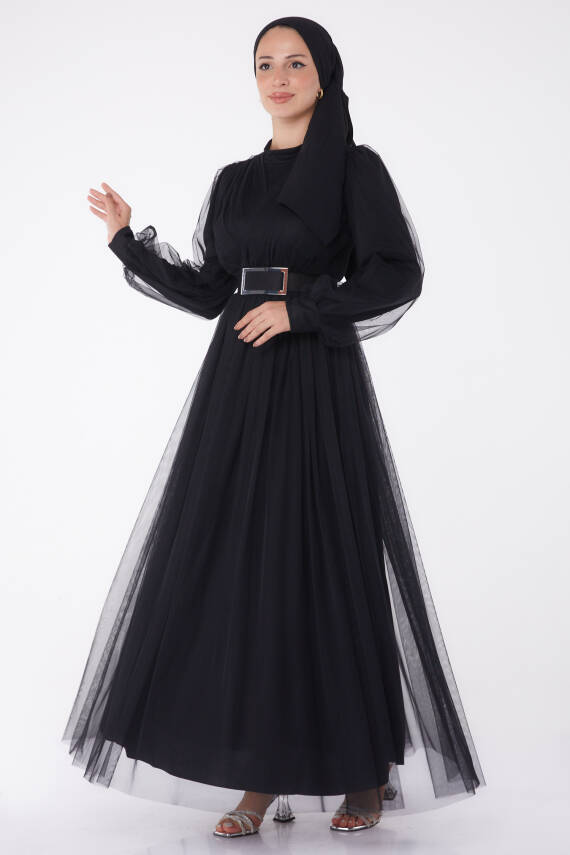 Abiye Elbise Siyah - 26083 - 1