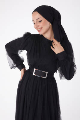 Abiye Elbise Siyah - 26083 - 3