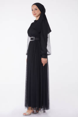 Abiye Elbise Siyah - 26083 - 4