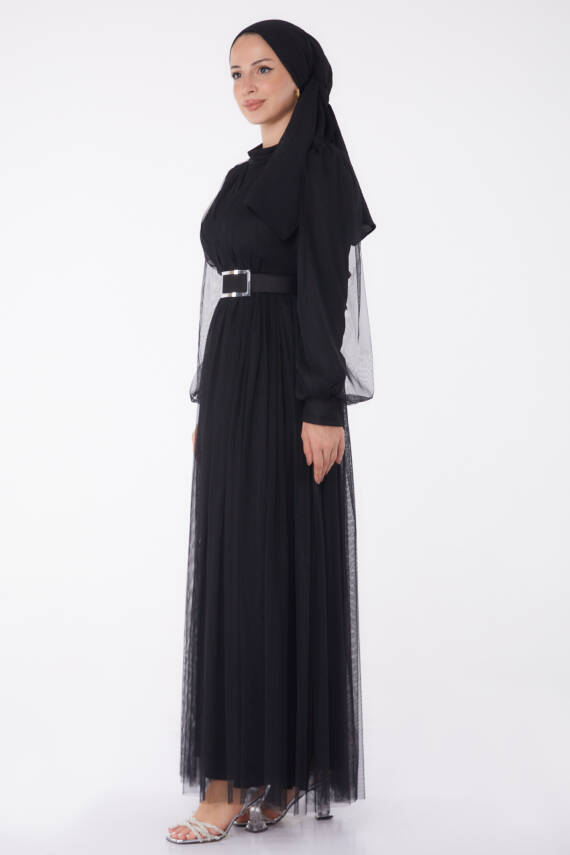 Abiye Elbise Siyah - 26083 - 4