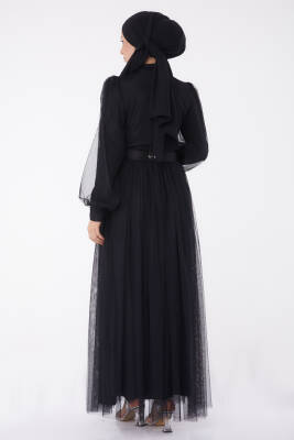 Abiye Elbise Siyah - 26083 - 5