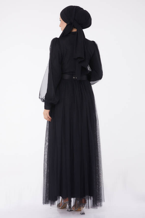Abiye Elbise Siyah - 26083 - 5