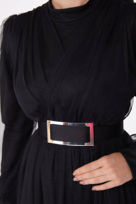 Abiye Elbise Siyah - 26083 - 6