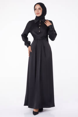 Abiye Elbise Siyah - 26194 - 1