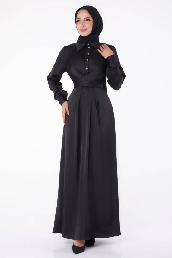 Abiye Elbise Siyah - 26194 - 1