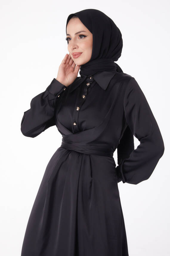 Abiye Elbise Siyah - 26194 - 3