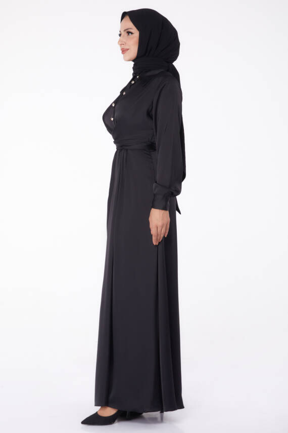 Abiye Elbise Siyah - 26194 - 4
