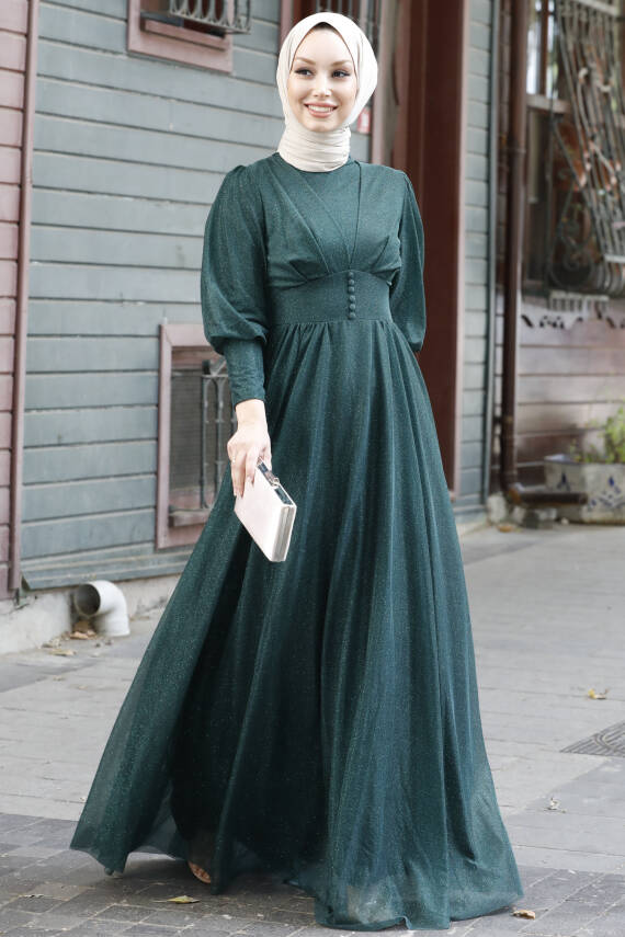 Abiye Elbise Zümrüt - 11003 - 1