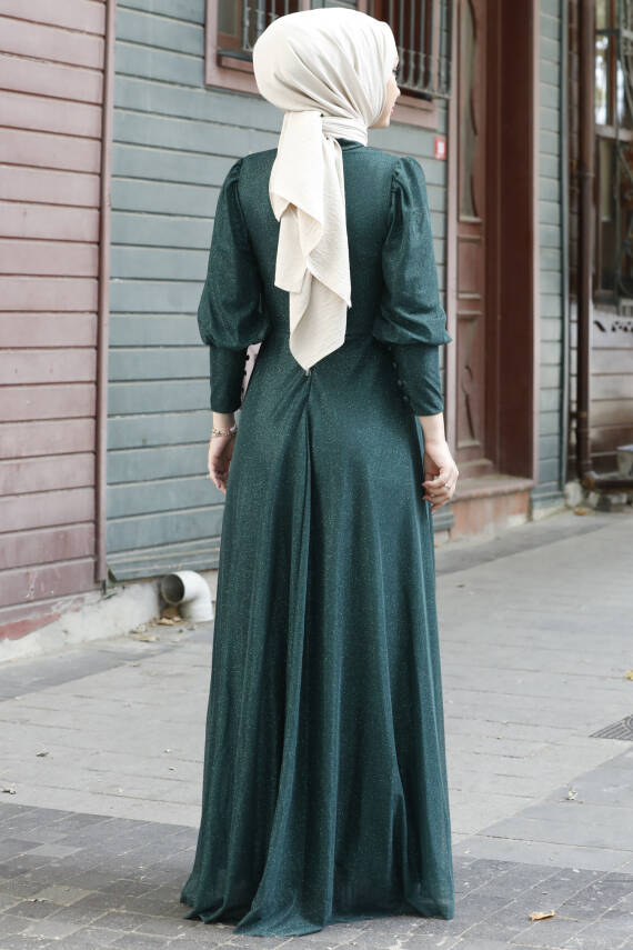 Abiye Elbise Zümrüt - 11003 - 4