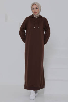 Armalı Elbise Kahve - 27049 - 4