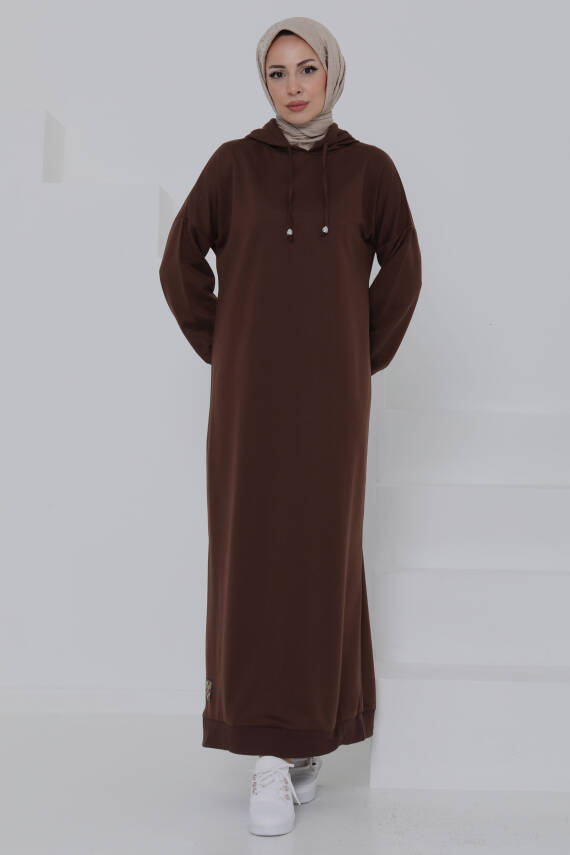 Armalı Elbise Kahve - 27049 - 4