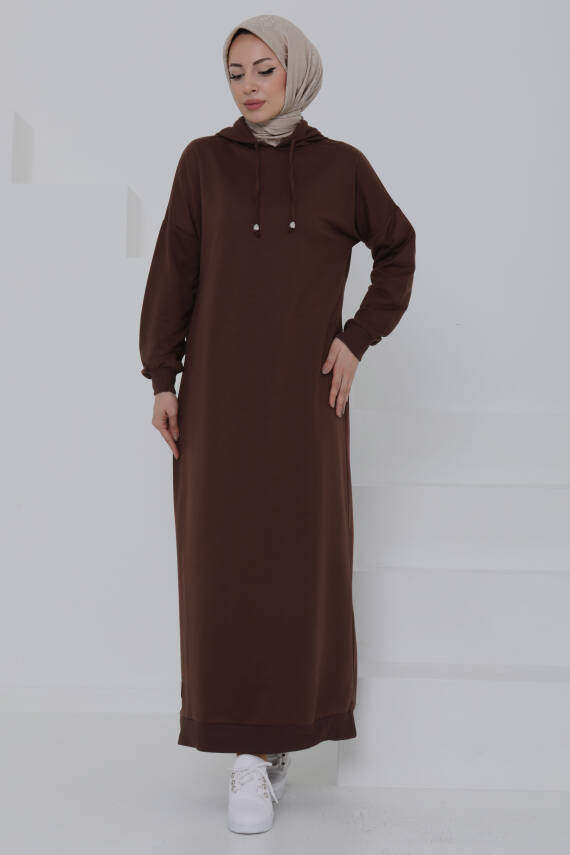 Armalı Elbise Kahve - 27049 - 5