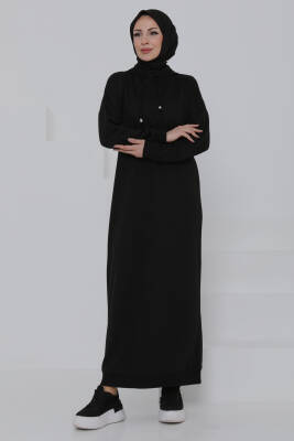 Armalı Elbise Siyah - 27049 - 5