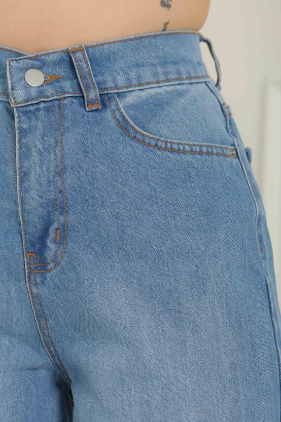 Baggy Kot Pantolon Acik Mavi - 27097 - 7