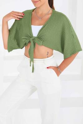 Bağlamalı Bluz Haki - 27539 - 2