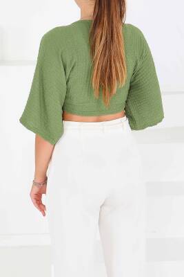 Bağlamalı Bluz Haki - 27539 - 4