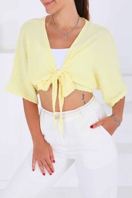 Bağlamalı Bluz Sari - 27539 - 1