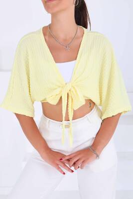 Bağlamalı Bluz Sari - 27539 - 2