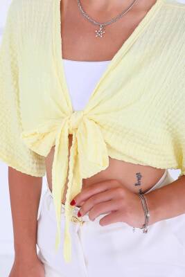 Bağlamalı Bluz Sari - 27539 - 3