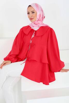 Bağlamalı Gömlek Kirmizi - 27549 - 2