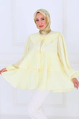 Bağlamalı Gömlek Sari - 27549 - 2