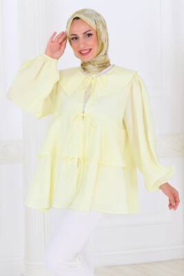 Bağlamalı Gömlek Sari - 27549 - 3