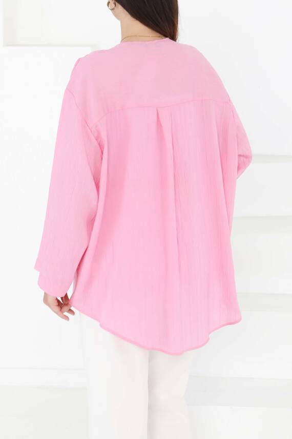 Bağlamalı Kimono Pembe - 27388 - 5