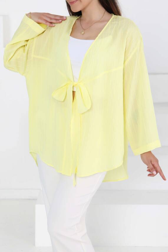 Bağlamalı Kimono Sari - 27388 - 1