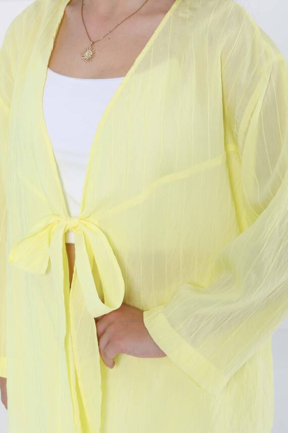 Bağlamalı Kimono Sari - 27388 - 4