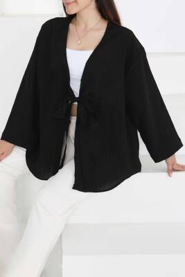 Bağlamalı Kimono Siyah - 27388 - 2