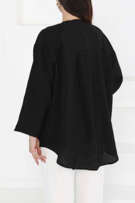 Bağlamalı Kimono Siyah - 27388 - 5