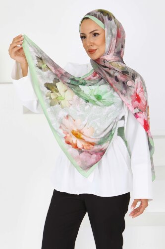 Bambu Kıraş Şal Fistik Yeşili - 27617