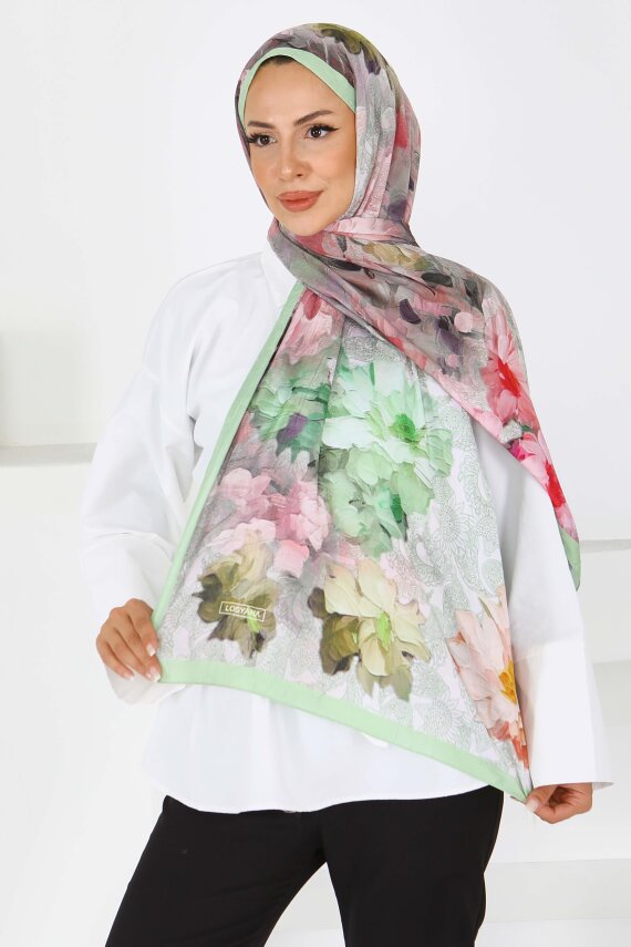 Bambu Kıraş Şal Fistik Yeşili - 27617 - 3